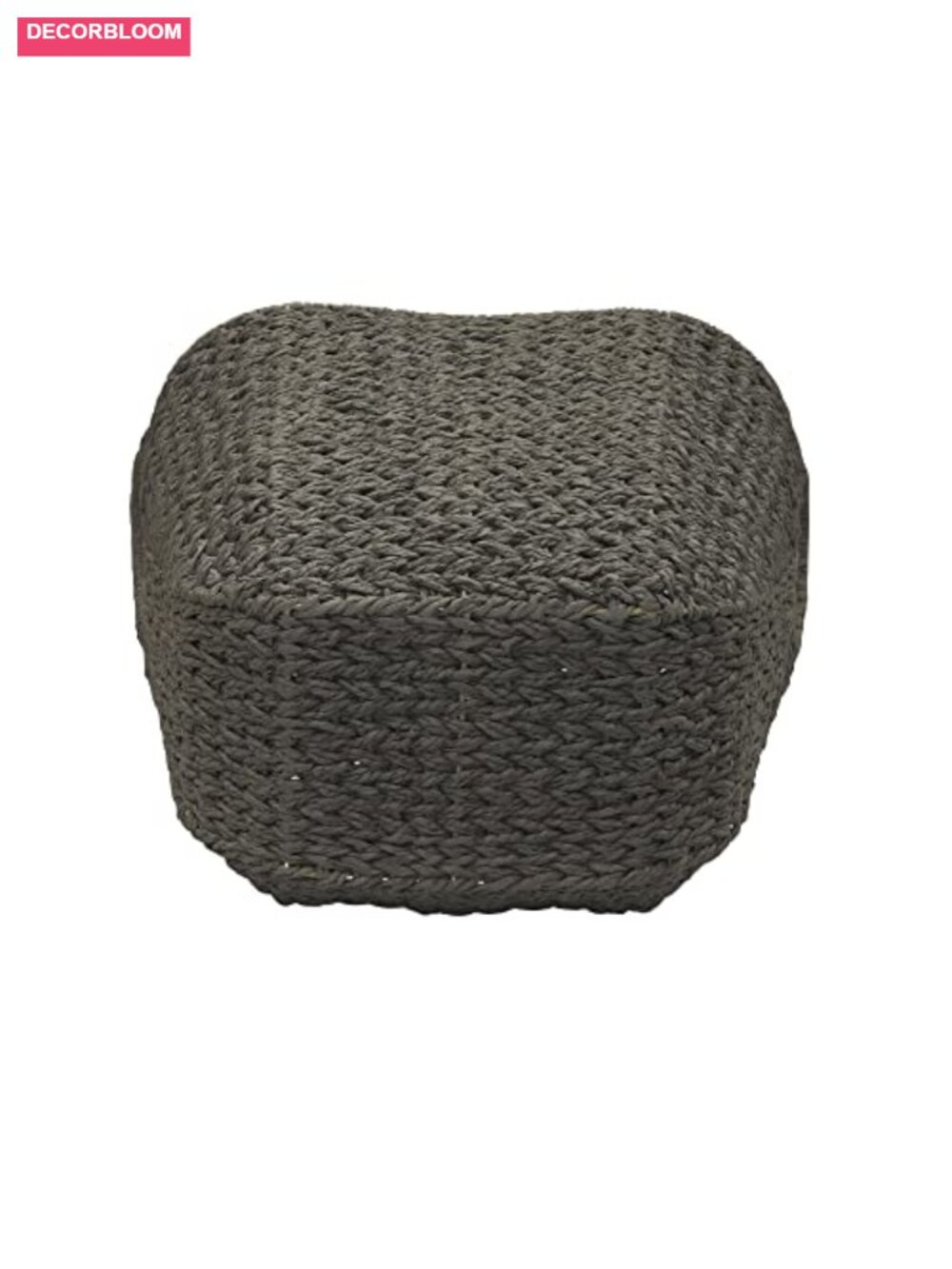 Handwoven Paper Rope Storage Basket Metal Frame Handles - Picture 6 of 6